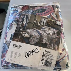 Thomasville‎ Home Furnishings 2 Curtain Panels 80 X 84 W/Valance NWT Canterbury